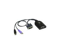 ATEN Câble KVM KA7166 – RJ‑45 femelle vers USB & DVI‑D mâle 9,1 cm pour CN9850/KN1132VB