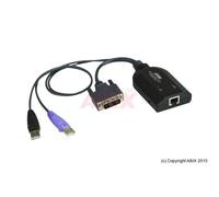 ATEN Câble KVM KA7166 – RJ‑45 femelle vers USB & DVI‑D mâle 9,1 cm pour CN9850/KN1132VB