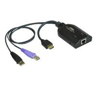 ATEN KA7168 HDMI USB Virtual Media KVM Adapter Cable with Smart Card Reader (CPU Module) - Rallonge écran-clavier-souris/audio/USB - pour ATEN CN9850; KVM over IP KN1132VB