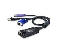 Aten KA7177-AX câble kvm Noir, Bleu, Violet - Câbles kvm (RJ-45, 2 x USB Type A, 1 x HDB-15, 1 x RJ-45, Mâle/Femelle, Noir, Bleu, Violet, 1600 x 1200 pixels)