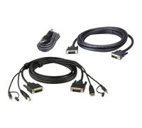 ATEN Kit de câbles KVM sécurisé deux affichages DVI-D Dual Link USB 3 M