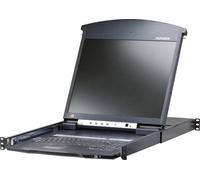 Aten KL1516AiM-AXA-GG KL1516AiM Commutateur KVM over IP 16x avec écran 17", montage en rack 19 pouces, 1U, DE-Layout