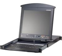 Aten KL1516AN-AXA-GG KL1516AN Commutateur KVM 16x avec écran 19", montage en rack 19 pouces, DE-Layout