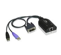 Aten KVM KA7166 Câble Adaptateur DVI USB Virtual Media KVM avec Lecteur de Carte à Puce