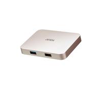 ATEN Mini-Station USB-C 4K UH3235-AT : Hub 4-en-1, USB 2.0/3.1 Gen 1 Type A/C, HDMI 4K@30Hz, Power Delivery 60W, Compatible PC/Mac/Android/iOS