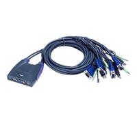 ATEN Petite CS64US - Commutateur écran-clavier-souris/audio/USB - 4 x KVM / audio / USB - 1 utilisateur local - de bureau