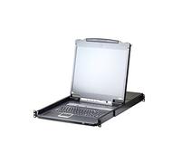 Aten Commutateur KVM CL5708IM – écran 17", 8 ports PS/2 et USB, VGA montable en rack 1U Noir