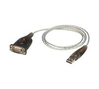 ATEN Convertisseur USB vers série (100 cm) - Noir - Métallique - 1 m - USB Type-A - DB-9 - Mâle - Mâle