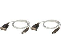 ATEN UC232A1 Convertisseur USB 2.0 vers RS-232 câble 1m (Lot de 2)