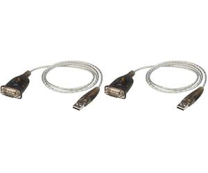 ATEN UC232A1 Convertisseur USB 2.0 vers RS-232 câble 1m (Lot de 2)