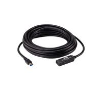 ATEN UE331C-AT-G - Répéteur USB 3.2 Gen 1, 10m, USB-A Mâle vers USB-C Femelle, 5 Gbit/s, Compatible Windows/macOS, Alimentation Externe