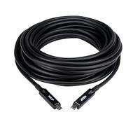 ATEN Câble optique actif UE3410F – Ultra HD avec USB-C, Noir, 10 m
