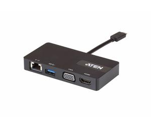 ATEN UH3232 Avec fil USB 3.2 Gen 1 (3.1 Gen 1) Type-C Noir