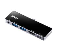 ATEN UH3238 Station d'accueil USB-C de voyage avec Power Passthrough