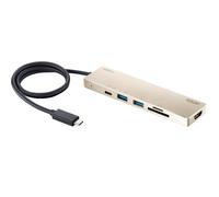 ATEN UH3239 USB-C Multiport Mini Dock with Power Pass-Through, Plug & Play (No D