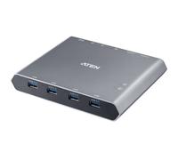 Aten – Interrupteur Dock KVM 2 ports – 4K DisplayPort USB-C – Passage d'alimentation