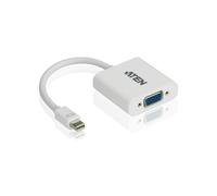 ATEN VC920-AT Adaptateur Mini DisplayPort vers VGA, Résolution Max 4096x2160, Bande Passante 165MHz, Mâle/Femelle, Blanc, 0-50°C