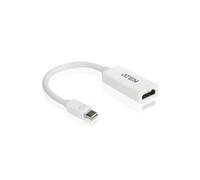 ATEN VC980-AT Adaptateur Mini DisplayPort mâle vers HDMI femelle 1920x1200 Blanc, Bande passante 165MHz, Compatible macOS, 21x190x11.1mm