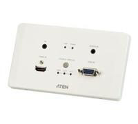 ATEN VE2812EUT Transmetteur HDMI & VGA HDBaseT avec plaque murale UE 4K à 100m G