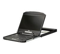 ATEN W126372266 Console unique USB HDMI courte profondeur avec allemand (console unique avec clavier allemand)