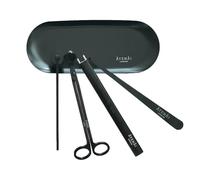 Atenai London Kit d'entretien de bougies de luxe 5 pièces | Coupe-mèche, éteincteur, louche, plateau et briquet électrique