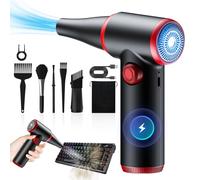 ATEngeus Souffleur Air Comprimé, Dépoussiérants Puissants électrique à vitesse continue, 100500 tr/min, Air Comprimé Duster avec lumière LED, Bombe Air Sec Nettoyage PC pour clavier, voiture
