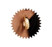 Atentuyi Boucles d'oreilles créoles épaisses punk dorées, larges boucles d'oreilles créoles rondes épaisses, boucles d'oreilles circulaires, bijoux pour femmes et filles