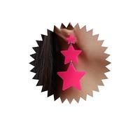 Atentuyi Boucles D'oreilles Rétro 80s Néon Boucles D'oreilles Pendantes En Acrylique Boucles D'oreilles Pendantes En Résine Rose Boucles D'oreilles Pour Les Femmes Et Les Filles
