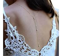 Atentuyi Collier De Perles Pour Le Mariage Collier De Perles D'or Long Pendentif Y Collier De Perles Chaîne De Collier De Mariée Collier Lariat Chaîne Bikini Boho Pour Les Femmes Et Les Filles