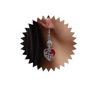 Atentuyi Punk Rock Chauve-souris Oeil Maléfique Gothique Boucles D'oreilles Coeur Rouge Boucles D'oreilles Pendantes Coeur Sacré Boucles D'oreilles Pour Femmes Et Filles