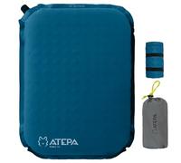 ATEPA Coussin De Siège Gonflable Auto-Gonflant en Mousse, Coussin D’Assise Gonflable pour Voyage, Avion, Stade, Camping, Randonnée, Bateau, Concert - Bleu