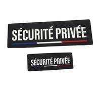 ATEQ UNIFORME Bandeaux Sécurité Privée PVC, Lot de 2, Fixation Scratch | Bandeaux SÉCURITÉ PRIVÉE, Fixation scratch robuste, Conforme décret 2023, 2 tailles 25×7 cm et 12×5 cm, PVC résistant