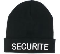 ATEQ UNIFORME Bonnet Noir “SECURITE” - 100 % Acrylique Chaud & Confortable - Identification Sécurité - Unisexe - Fabriqué en France