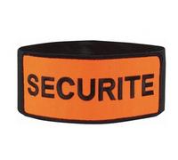 ATEQ UNIFORME Brassard Sécurité Orange - Haute Visibilité 50 cm - Brassard Sécurité Ajustable avec Scratch - Polyester Résistant pour Agents de Sécurité Privée et Police