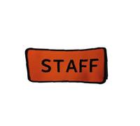 ATEQ UNIFORME Brassard Staff Orange - Haute Visibilité 50 cm - Brassard Staff Ajustable avec Fermeture Scratch - Polyester Résistant pour Agents de Sécurité, Staff et Organisations