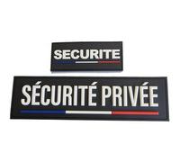 ATEQ UNIFORMS Jeu De 2 Bandeaux Sécurité Privée PVC - Fixation Scratch Haute Visibilité Conforme Décret 2023 Pour Gilet Tactique, Uniforme Et Agent De Sécurité
