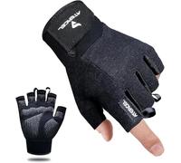 ATERCEL Gants d'entraînement pour homme et femme, gants d'exercice pour l'haltérophilie, le cyclisme, la gym, l'entraînement, respirants et ajustés (noir, XS)