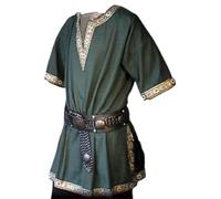 ATEUXOL Costume Vintage pour Hommes Costumes for hommes : chevaliers et guerriers stylés, costumes de jeu rôle sans ceinture(240cm,XXL)