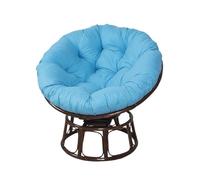 ATEUXOL Coussin de Siège avec Dossier pour Mobilier d'Exté Coussin de siège Rond Simple avec Dossier for hamac Balcon, Housse d'extérieur(Sky Blue,80x80cm)