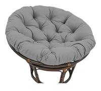 ATEUXOL Coussin de Siège avec Dossier pour Mobilier d'Exté Coussin de siège Rond Simple avec Dossier for hamac Balcon, Housse d'extérieur(Dark Gray,50x50cm)