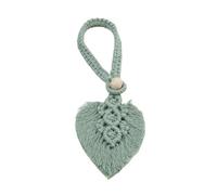 ATEUXOL Crochets De Rideaux TresséS BohèMes Embrasses de Rideaux en macramé Faites à la Main, 1/2 pièces, Support Rideau Forme Feuille, Cravate tressé, décoration Maison Boho(Green 1pc)