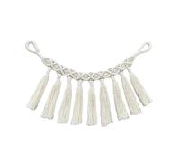ATEUXOL Crochets De Rideaux TresséS BohèMes Macramé Rideau Cravate Sangles de Glands tissé à la Main Coton Corde Attache Dos Accessoires Suspendu Mur Boho décor