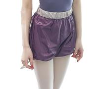 ATEUXOL Pantalon de Ballet indéchirable Short d'échauffement Double Face for Le Ballet, vêtement d'entraînement corporel for Femme Adulte, Pantalon Court d'exercice de Danse(Purple,M)