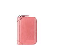 ATEUXOL Porte-Cartes Affaires décontracté RFID Blocage Hommes Carte Pack PU Cuir Fermeture éclair crédit Portefeuille Porte-Cartes Femmes Porte-Monnaie(Carmine 12)