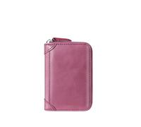 ATEUXOL Porte-Cartes Affaires décontracté RFID Blocage Hommes Carte Pack PU Cuir Fermeture éclair crédit Portefeuille Porte-Cartes Femmes Porte-Monnaie(Purple 12)