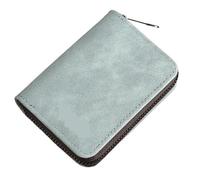 ATEUXOL Porte-Cartes Porte-Cartes for permis de Conduire précision for Hommes et Femmes, Petit Ultra-Mince intégré, Plusieurs Fentes for Cartes, Clip Grande capacité(Light Blue 9 Card)