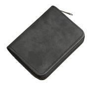 ATEUXOL Porte-Cartes Porte-Cartes for permis de Conduire précision for Hommes et Femmes, Petit Ultra-Mince intégré, Plusieurs Fentes for Cartes, Clip Grande capacité(Smart Black 20 Card)