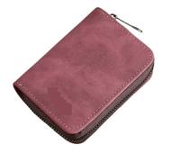 ATEUXOL Porte-Cartes Porte-Cartes for permis de Conduire précision for Hommes et Femmes, Petit Ultra-Mince intégré, Plusieurs Fentes for Cartes, Clip Grande capacité(Purple 18 Card)
