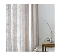 ATEUXOL Rideaux en Lin Rideau Moderne en Coton et Lin, Semi-occultant, Transparent, uni, for Balcon, décoration de Salon(Color 3,Hook,W250xH260cm)