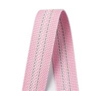 ATEUXOL Sangle en coton 1/2/3/4/5M coton sangle sangle bande Jacquard sac à dos sac ceinture rubans bricolage couture biais vêtements accessoires(Pink-30mm,5Meters)